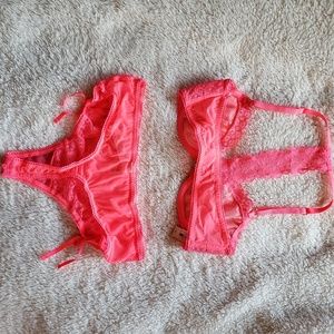 Victoria's Secret Intimates & Sleepwear - Neon Pink Bra and Panty Set Victoria's Secret Intimates & Sleepwear - Neon Pink Bra and Panty Set
